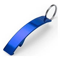 Porte-clés décapsuleur bleu - 